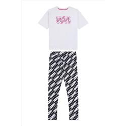 Elle Junior Girls White T-Shirt and Leggings Set