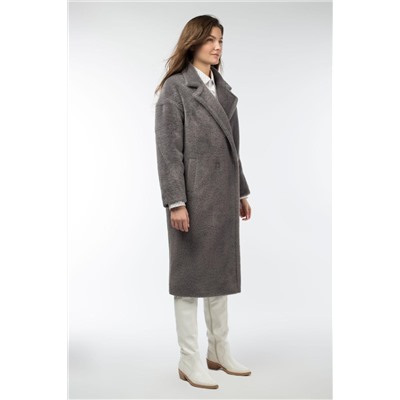 02-3026 Пальто женское утепленное Ворса серый