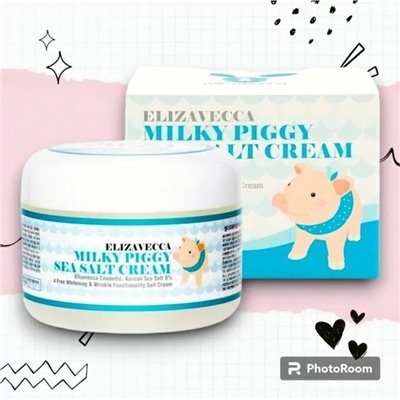 Elizavecca Омолаживающий увлажняющий крем  морской солью ElizaveccaMilkyPiggySeaSaltCream -100гр