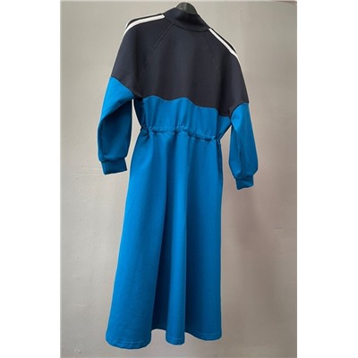 283 Платье Кармэн, т.синий/петроль