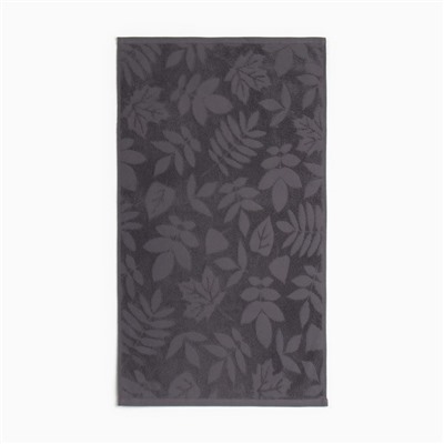 Полотенце махровое жаккардовое LoveLife Leaves 70х130 см, цвет тёмно-серый, 100% хл, 500 гр/м2