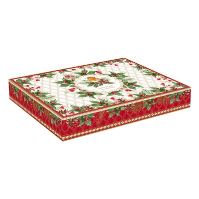 Блюдо овальное Рождественские ягоды, 24,5 х 17 см, 62621