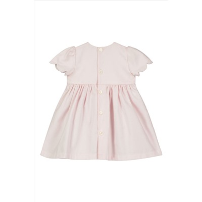 Emile et Rose Dress with scalloped emb overyoke & sleeve