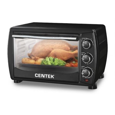 Жарочный шкаф Centek CT-1536-20 (черн)  <20л>  1400Вт, таймер 90 мин, 4 режима, max 320°