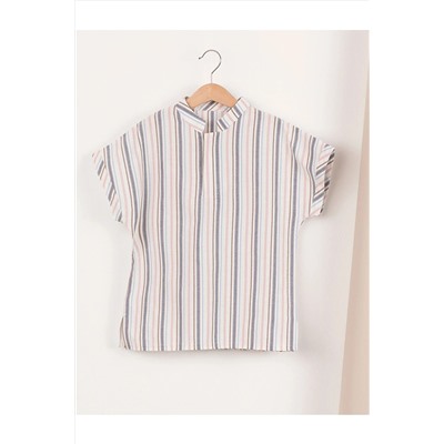 Полосатая тканая рубашка для мальчика OL-20Y1-026-V1