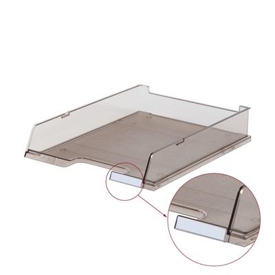 Лоток для бумаг HAN с инд.окном прозрачно-серый арт.HA1020/24, С4