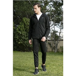 Мужской спортивный костюм Slim Fit с карманом на молнии и капюшоном 651004