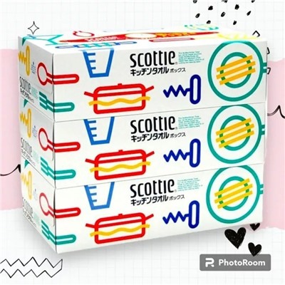 Бумажные кухонные полотенца в коробке Crecia "Scottie" двухслойные 3 упаковки