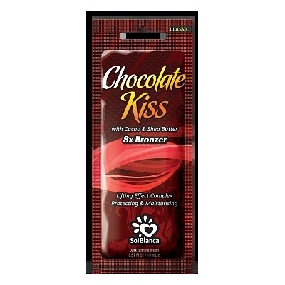 Крем для загара в солярии “Chocolate Kiss” с маслом какао, маслом Ши и бронзаторами 125мл