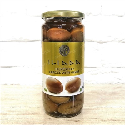 Оливки зеленые цельные очень крупные "Голиаф" ILIADA 500 гр (Греция)