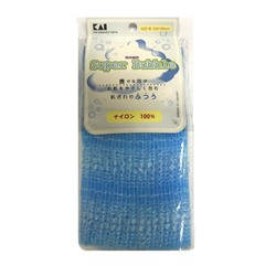 KAI-RAZOR Мочалка для тела (с объемным плетением средней жесткости) 30 см х 100 см Цвет: Голубой / 240