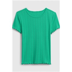 Gap Soft Knit Lettuce Short Sleeve Crew Neck T-Shirt (4-13yrs)