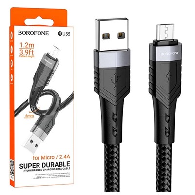 Кабель USB - Micro BOROFONE BU35 (черный) 1м