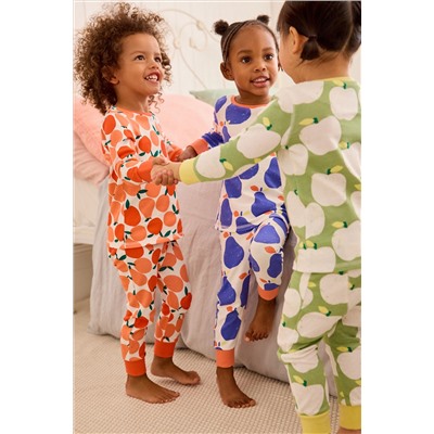 Multi Fruit Long Pyjamas 3 Pack (9mths-10yrs)