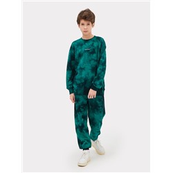 Комплект для мальчиков (джемпер, брюки) зеленый с печатью