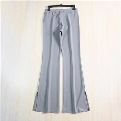 Женские однотонные высокоэластичные брюки с горизонтальной строчкой спереди и разрезами по бокам штанин. Foreve*r21