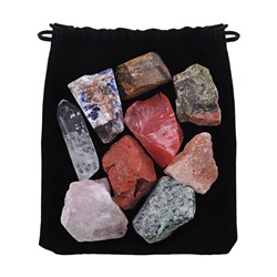 STK002-07 Набор из 9 натуральных камней в мешочке