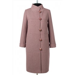 01-10727 Пальто женское демисезонное Микроворса розово-сиреневый