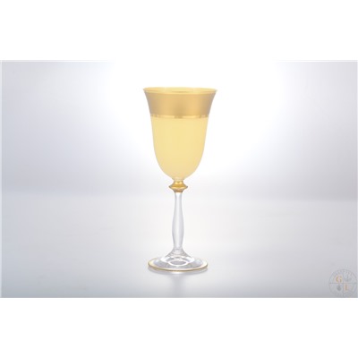 Набор бокалов для вина AS Crystal Матовая полоса Анжела 250мл (6 шт)