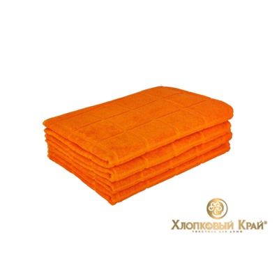 полотенца махровые Клетка оранж
