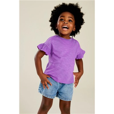 Frill Short Sleeve T-Shirt (3mths-7yrs)