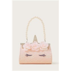 Monsoon Pink Flower Unicorn Mini Bag