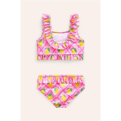 Boden Lemon Frill Detail Tie Back Bikini