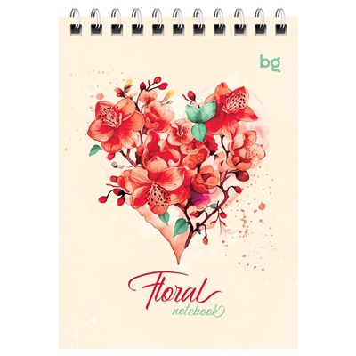 Блокнот А6 40л. на гребне "Floral notebok" ("BG", Б6гр40 58703)