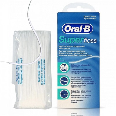 Нить межзубная Oral-B Super Floss