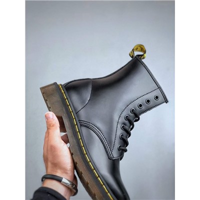 Ботинки Dr. Martens Martin 1460 classic серии с 8 отверстиями из матовой черной твердой кожи для мужчин и женщин