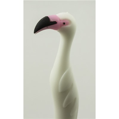 Ручка гелевая в форме Фламинго Белая   /  Артикул: 99196