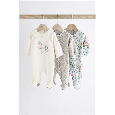 Baby Character Sleepsuits 3 Pack (0-3yrs)