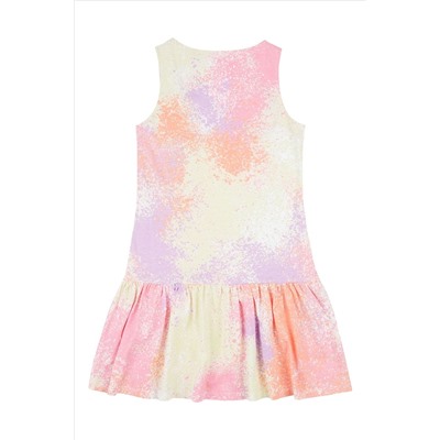 Elle Junior Girls Pink Sleeveless Ruffled Hem Dress