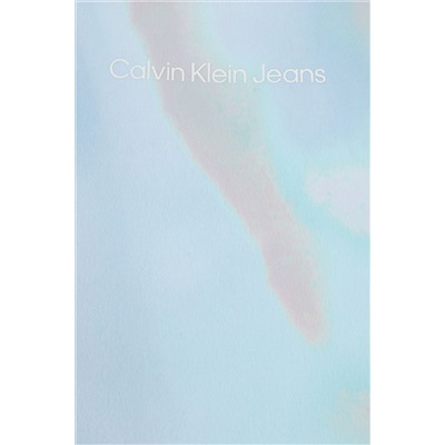 Calvin Klein Blue Tye Dye Square Neck Dress