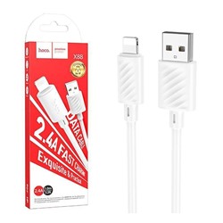 Кабель USB - Lightning HOCO X88 (белый) 1м