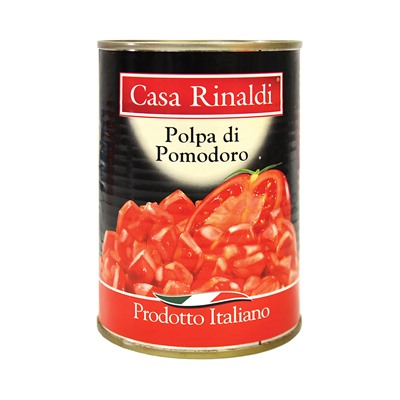 Кусочки очищенных помидоров Casa Rinaldi в собственном соку 400г