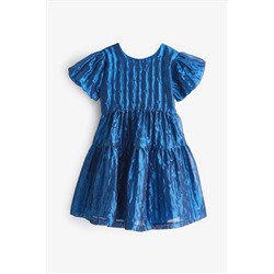 Baker by Ted Baker Blue Cloque Dress