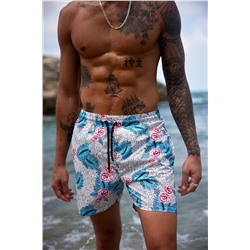 Мужские быстросохнущие водонепроницаемые шорты с розовым узором на внутренней подкладке стандартного размера, купальник с карманами