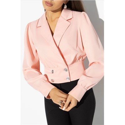 Укороченная розовая блузка