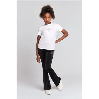 Juicy Couture Girls Diamante Bootcut Black Joggers