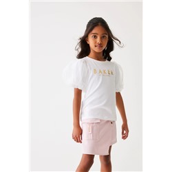 Baker by Ted Baker Pink Organza T-Shirt And Skort Set