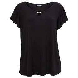 Schwarzes T-Shirt
     
      Janina curved, Rundhalsausschnitt