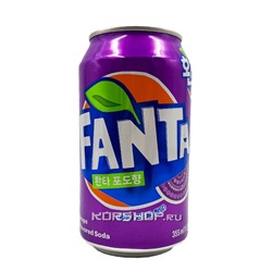 Газированный б/a напиток со вкусом винограда Grape Flavored Soda Fanta, Корея, 355 мл
