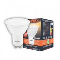 Нарушена упаковка.    Светодиодная лампа BRAWEX 8Вт 3000К PAR16 GU10 4107J-PAR16k1-8L