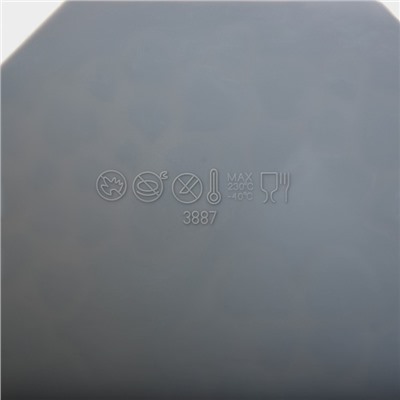 Коврик для айсинга Доляна «Сердца», силикон, 18×14,2×0,3 см , цвет серый