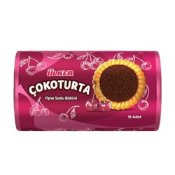 Печенье Ulker "Cokoturta" с вишневой начинкой и шоколадной крошкой 300 гр (12 шт) 1/12 01174-03