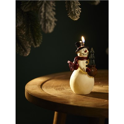 Свеча декоративная Festive snowman из коллекции New Year Essential, 15 см