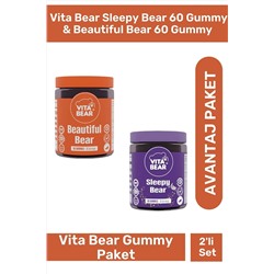 Набор жевательных конфет Vita Bear Sleepy Bear 60 Gummy & Beautiful Bear 60, 2 шт.