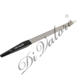 Пилка д/искусственных и натурал.ногтей, метал. черная ручка 17,2см(108-020) (Китай)