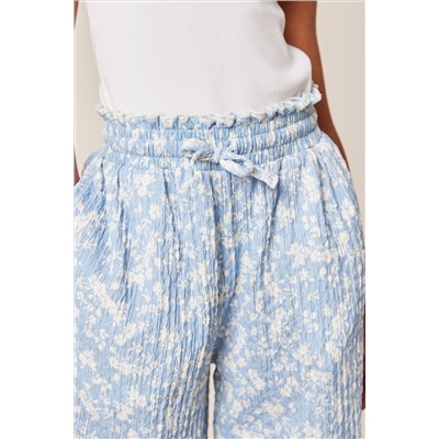 Crinkle Texture Jersey Wide Leg Trousers (3-16yrs)